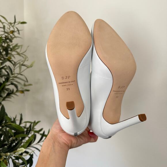 SJP By Sarah Jessica Parker Trois Slip On Leather Ankle High-Heel Booties 39 - Picture 9 of 10